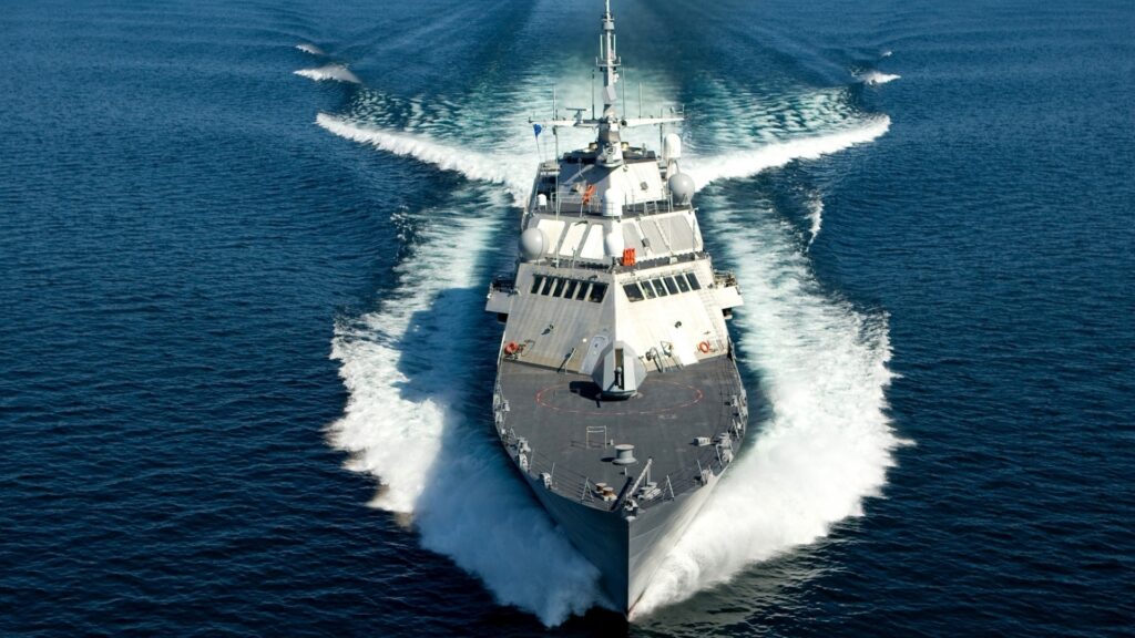 Warship At Sea