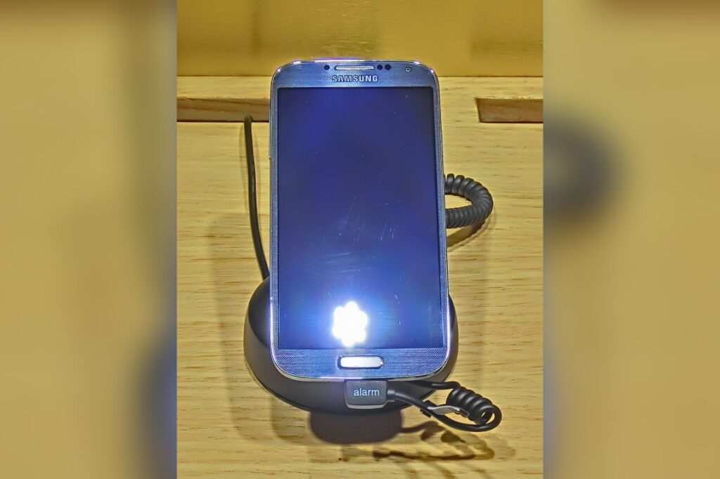 Samsung Galaxy Exhibit Smartphone In Use Samsung Galaxy